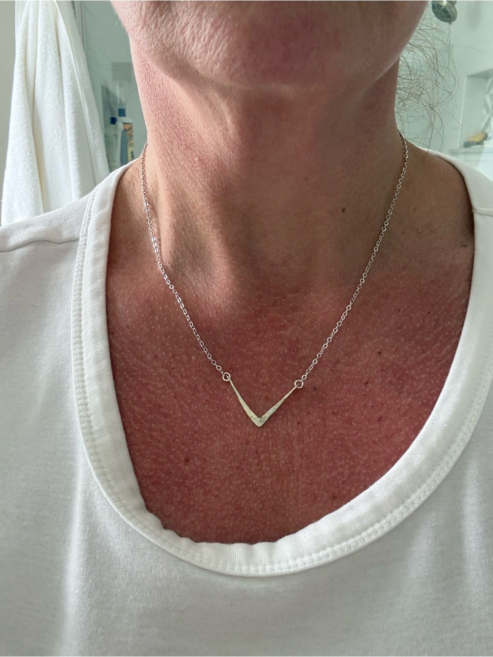 Minimal V-Shaped Sterling silver from Etsy  Necklace for Women